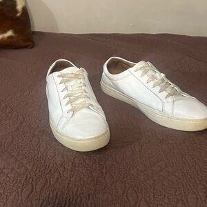 New Republic White Leather Sneakers Mens Sz 12 EU 45